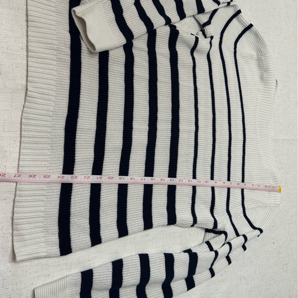 Talbots Cream Ribbed Sweatshirt - Picture 8 of 12